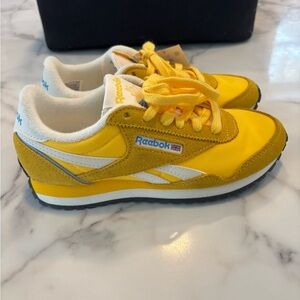 Reebok Yellow and White Athletic Shoes